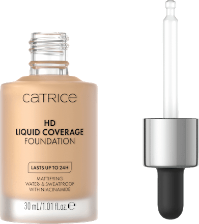 Foundation Liquid HD Coverage Waterproof 032 Nude Beige, 30 ml