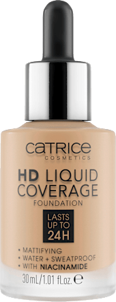Foundation Liquid HD Coverage Waterproof 032 Nude Beige, 30 ml