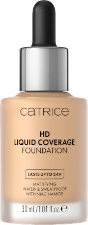 Foundation Liquid HD Coverage Waterproof 032 Nude Beige, 30 ml