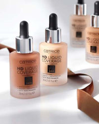 Foundation Liquid HD Coverage Waterproof 035 Natural Beige, 30 ml