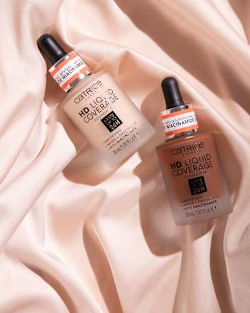 Foundation Liquid HD Coverage Waterproof 035 Natural Beige, 30 ml