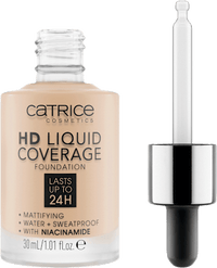 Foundation Liquid HD Coverage Waterproof 10 Lichtbeige, 30 ml