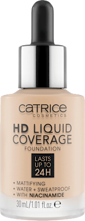 Foundation Liquid HD Coverage Waterproof 10 Lichtbeige, 30 ml