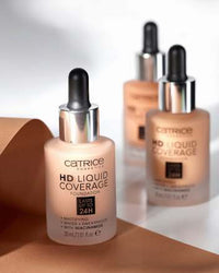 Foundation Liquid HD Coverage Waterproof 10 Lichtbeige, 30 ml