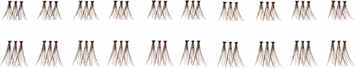 Künstliche Wimpern Faked Brown Cluster Lashes, 20 St