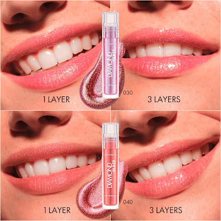 Lipgloss Diamond Glaze 030 Less Bitter More Glitter, 3 ml