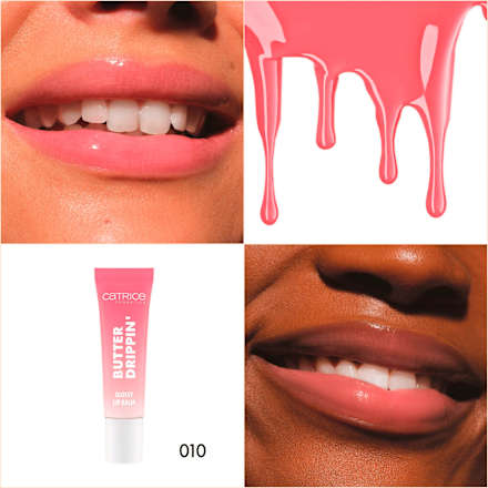 Lippenbalsam Butter Drippin' Glossy 010 Pink Lemon Squeezin’, 10 ml CATRICE