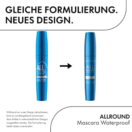 Mascara Allround Waterproof 010 Blackest Black, 12 ml