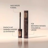 CATRICE Mascara Tubing Stay In Place Volume 020 Panda-Proof Brown, 11 ml