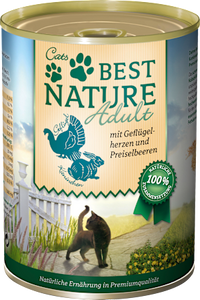 Nat kattenvoer met gevogelte, konijn &amp; gevogelteharten, 400 g