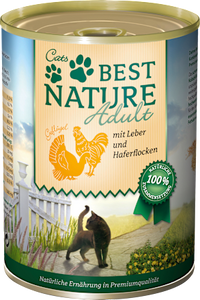 Nat kattenvoer met gevogelte, lever &amp; havervlokken, 400 g