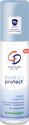 Antitranspirant Deo Zerstäuber Pure & Protect Aqua Essence, 75 ml