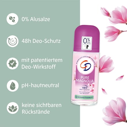 Deodorant roll-on Pure Magnolia, 50 ml