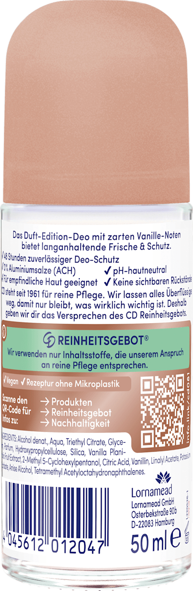 CD Deo Roll-on Vanilla Bloom, 50 ml