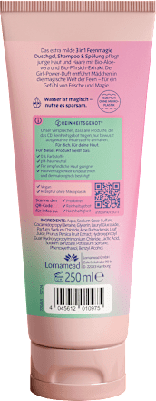 Kinder Duschgel, Shampoo & Spülung 3in1 Mädchen, Feenmagie, 250 ml