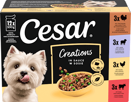 Nassfutter Hund Creations in Sauce, Mulitpack (12x100 g), 1,2 kg