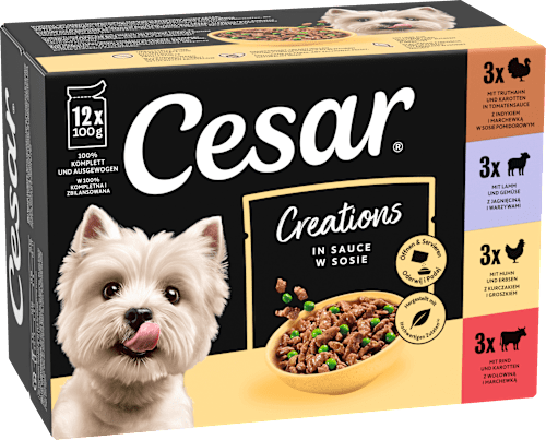 Nassfutter Hund Creations in Sauce, Mulitpack (12x100 g), 1,2 kg