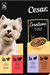 Nassfutter Hund Creations in Sauce, Mulitpack (12x100 g), 1,2 kg