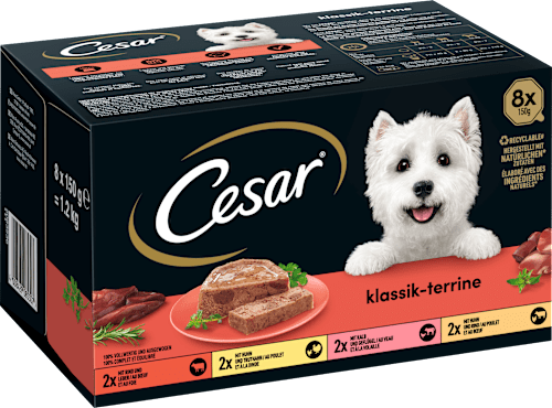 Natvoer voor honden Classic Selection Multipack (8x150 g), 1,2 kg