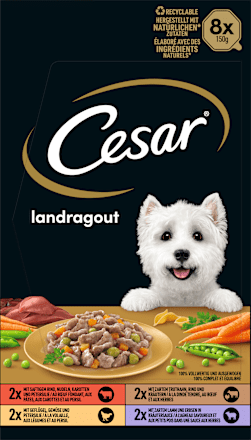 Natvoer voor honden Country Kitchen Variatie in Saus, Multipack (8x150 g), 1,2 kg