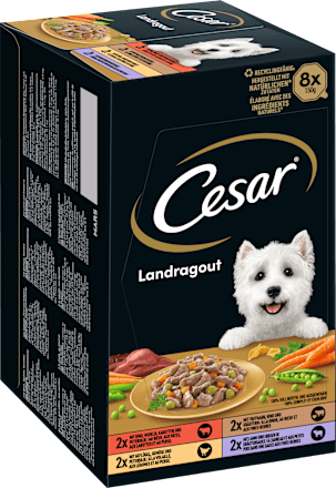 Natvoer voor honden Country Kitchen Variatie in Saus, Multipack (8x150 g), 1,2 kg