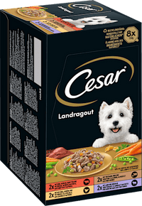 Natvoer voor honden Country Kitchen Variatie in Saus, Multipack (8x150 g), 1,2 kg