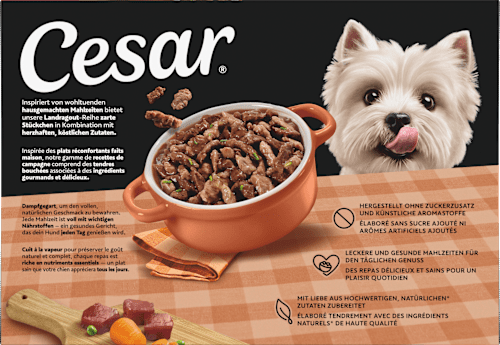 Nassfutter Hund Landküche Vielfalt in Sauce, Multipack (8x150 g), 1,2 kg
