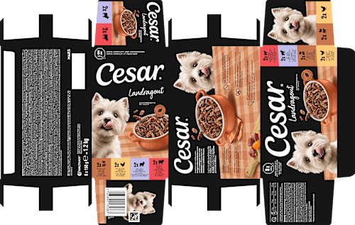 Nassfutter Hund Landküche Vielfalt in Sauce, Multipack (8x150 g), 1,2 kg