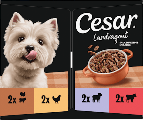 Nassfutter Hund Landküche Vielfalt in Sauce, Multipack (8x150 g), 1,2 kg
