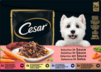 Natvoer voor honden in saus, multipack (24x100 g), 2,4 kg