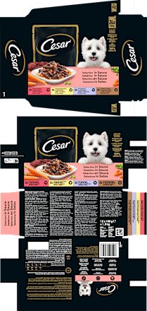 Nassfutter Hund Selection in Sauce, Multipack (24x100 g), 2,4 kg