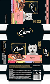 Nassfutter Hund Selektion in Sauce, Multipack (12x100 g), 1,2 kg