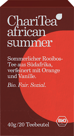 Rooibostee "African Summer" mit Orange & Vanille (20 Beutel), 40 g