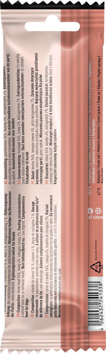 Kausnack Hundezigarren mit Pferd & Hanf, Chewies, 75 g