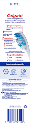 Tandenborstel Diepe Reiniging + Frisheid Medium (1+1Gratis), 2 stuks