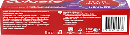Tandpasta Max White Purple Reveal, 75 ml