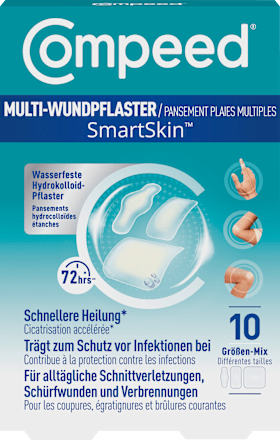 Multi-Wundpflaster SmartSkin Größen-Mix, 10 St