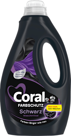 Coral Waschmittel flüssig Schwarz, 26 Wl