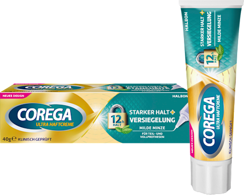 Haftcreme Ultra, Starker Halt + Versiegelung, 40 g