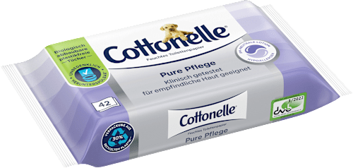 Vochtig Toiletpapier Pure Care, 42 stuks