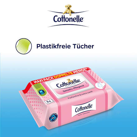 Vochtig Toiletpapier Gevoelig Verzorgend, Maxi Pack, 84 stuks