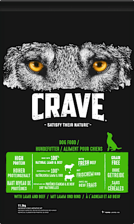 Droogvoer voor honden met lam &amp; rund, volwassen, 11,5 kg