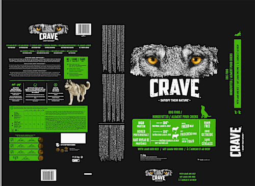 Droogvoer voor honden met lam &amp; rund, volwassen, 11,5 kg