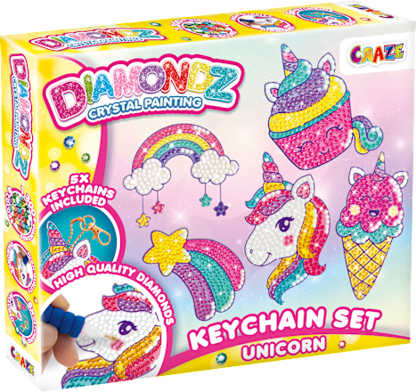 Diamondz Key-Chain Unicorn Set, 1 St