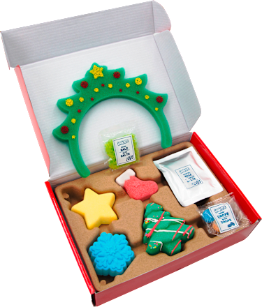 Cadeauset kinderbadtoevoeging Hippo Box Kerst 8-delig, 1 stuk