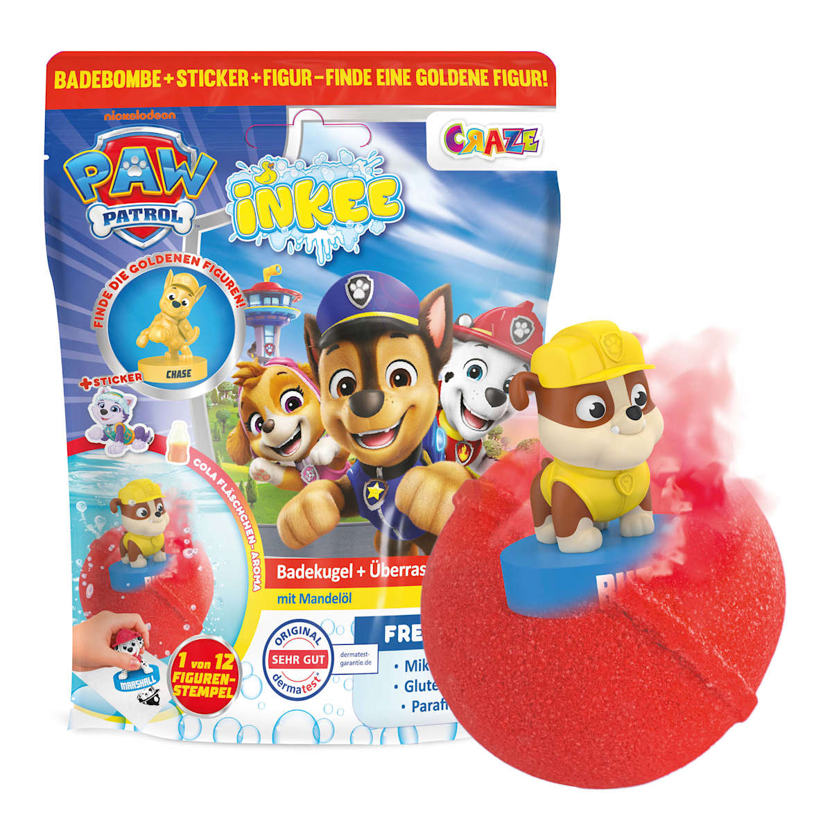 Kinder Badezusatz Badebombe Golden PAW Patrol, 1 St