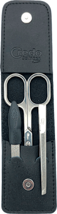 Manicure koffer leer 3-delig, 1 stuk