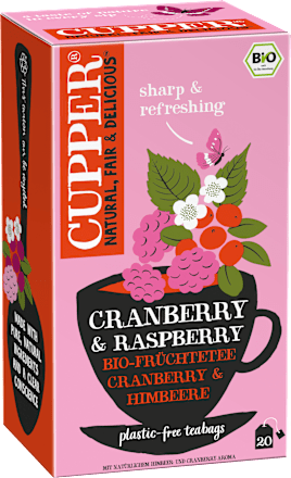 Früchtetee mit Cranberry & Himbeere (20 Beutel), 40 g