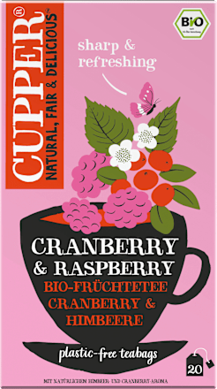 Früchtetee mit Cranberry & Himbeere (20 Beutel), 40 g