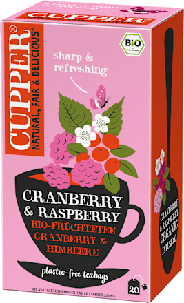 Früchtetee mit Cranberry & Himbeere (20 Beutel), 40 g